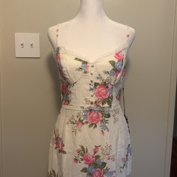 Revolve LPA Capriana Midi Dress in Giardino Floral NWT Size Small - Picture 6 of 14